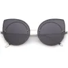 Women's Oversize Rimless Round Outline Cat Eye Sunglasses C203 sold by ZeroUV