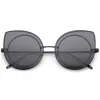 Women's Oversize Rimless Round Outline Cat Eye Sunglasses C203 sold by ZeroUV