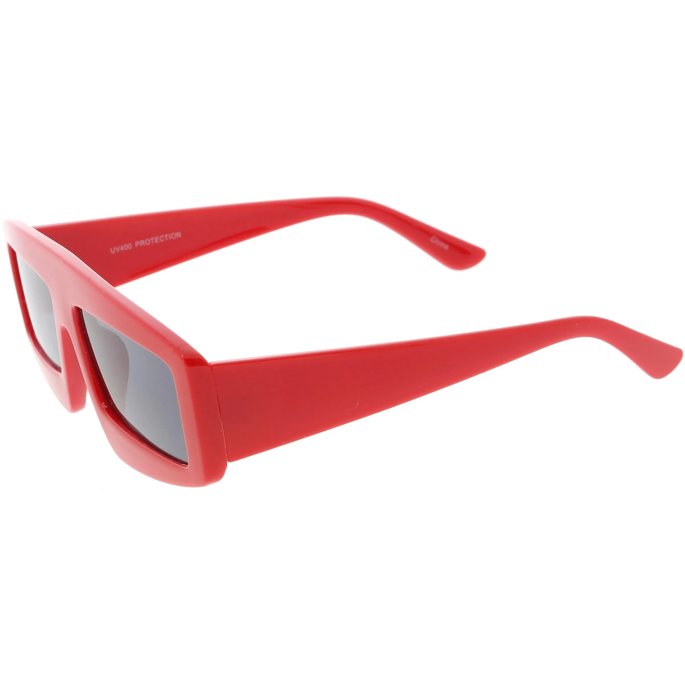 Futuristic Retro Rectangle Block Flat Lens Sunglasses C752 sold by ZeroUV product image thumbnail 3
