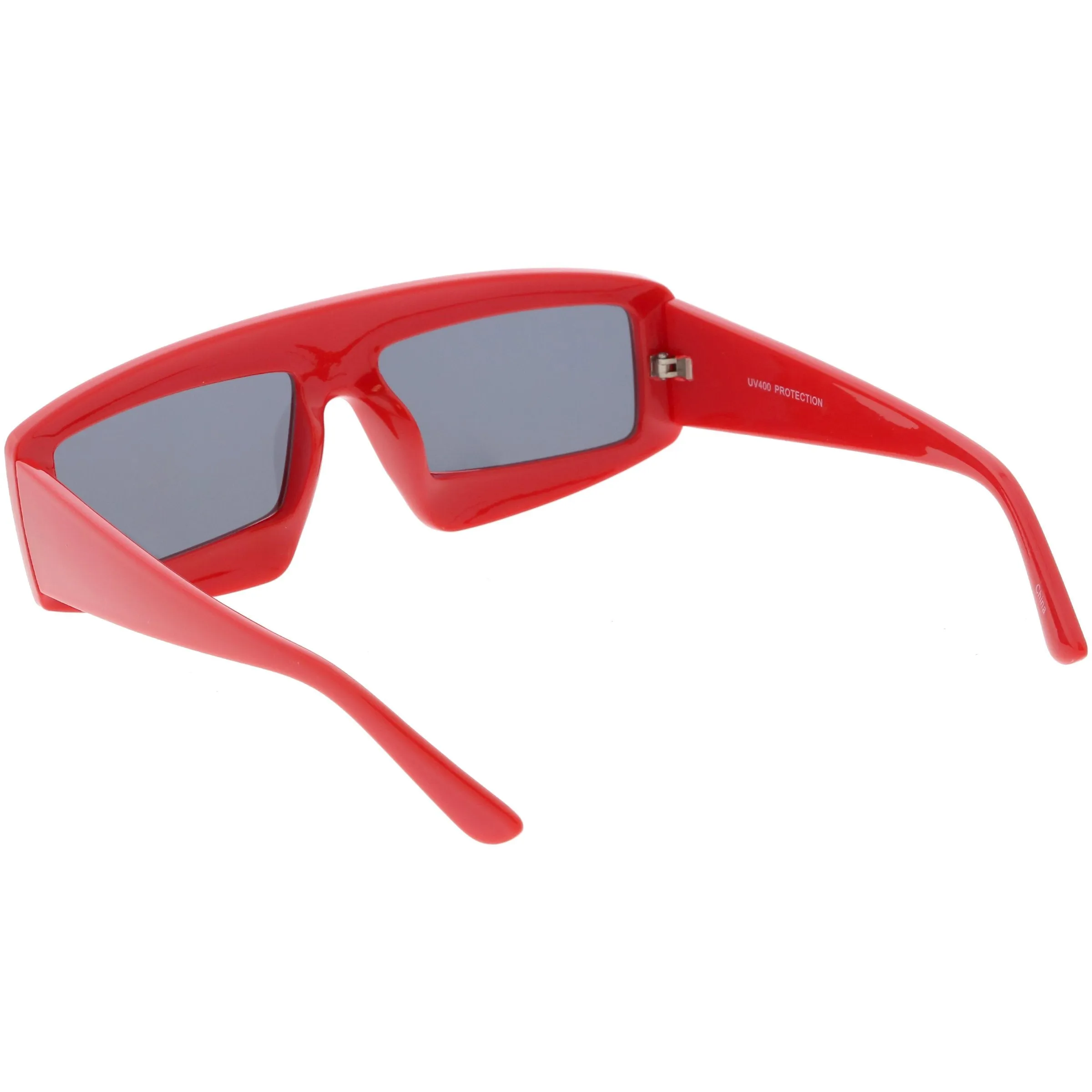Futuristic Retro Rectangle Block Flat Lens Sunglasses C752 sold by ZeroUV product image thumbnail 4