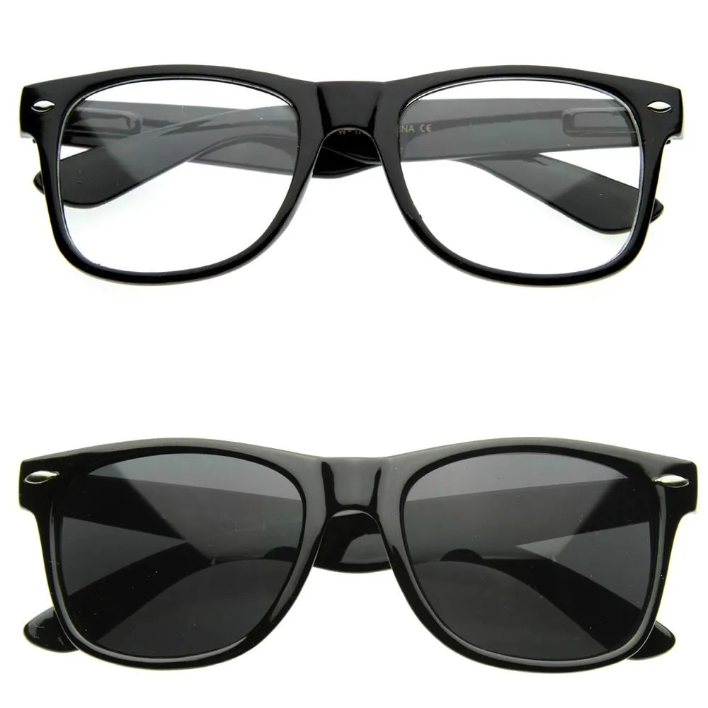 Custom Horned Rim Sunglasses / Glasses 2 Pack Black sold by ZeroUV
