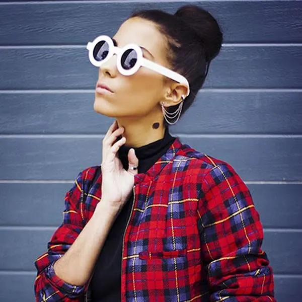 Trendy Blogger Women's Fashion Thick Round Sunglasses sold by ZeroUV