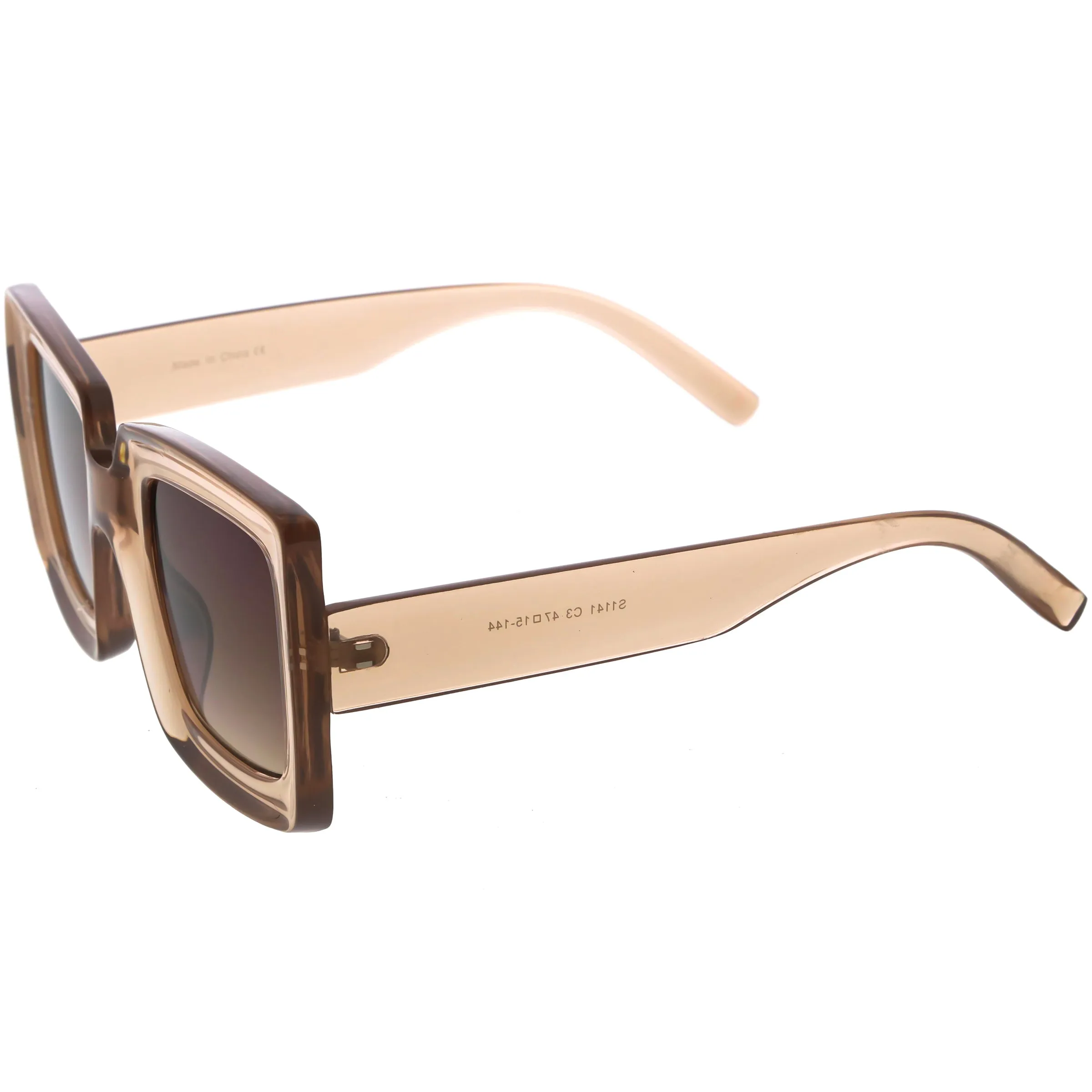 High Fashion 70s Inspired Chunky Square Sunglasses D110 sold by ZeroUV product image thumbnail 5