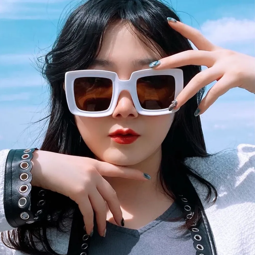 High Fashion 70s Inspired Chunky Square Sunglasses D110 sold by ZeroUV product image thumbnail 2