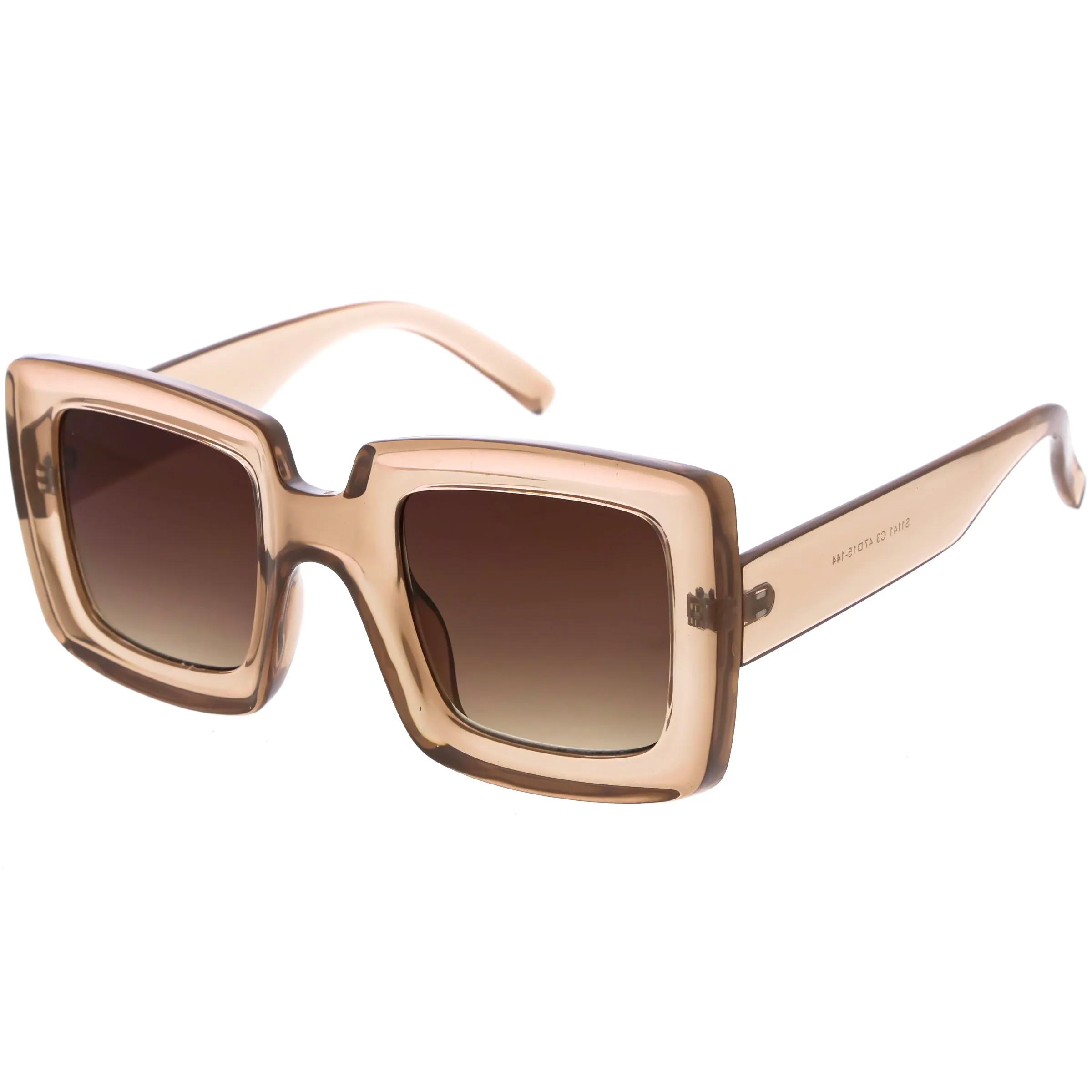 High Fashion 70s Inspired Chunky Square Sunglasses D110 sold by ZeroUV product image thumbnail 4