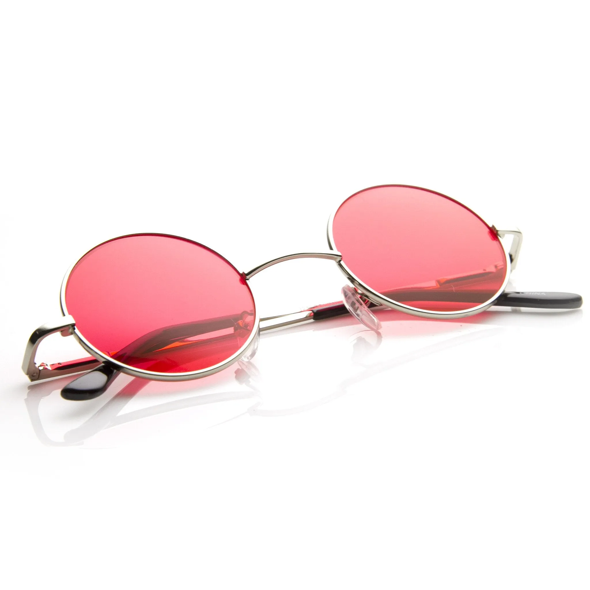 Small Lennon Round Circle Color Lens Metal Sunglasses 8702 sold by ZeroUV product image thumbnail 4