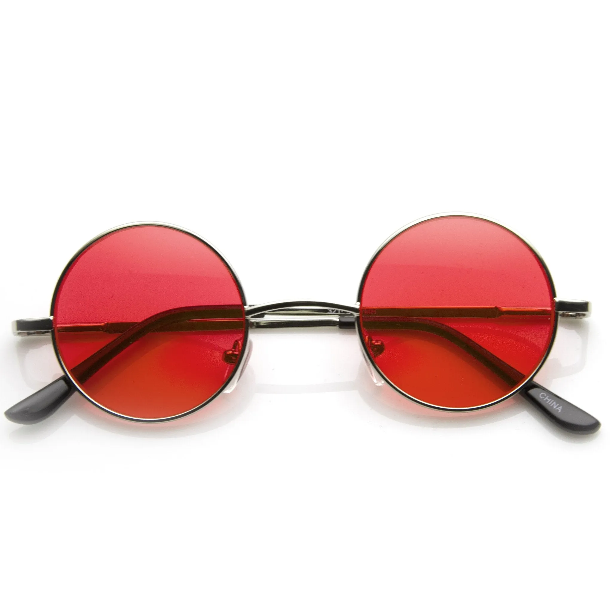 Small Lennon Round Circle Color Lens Metal Sunglasses 8702 sold by ZeroUV