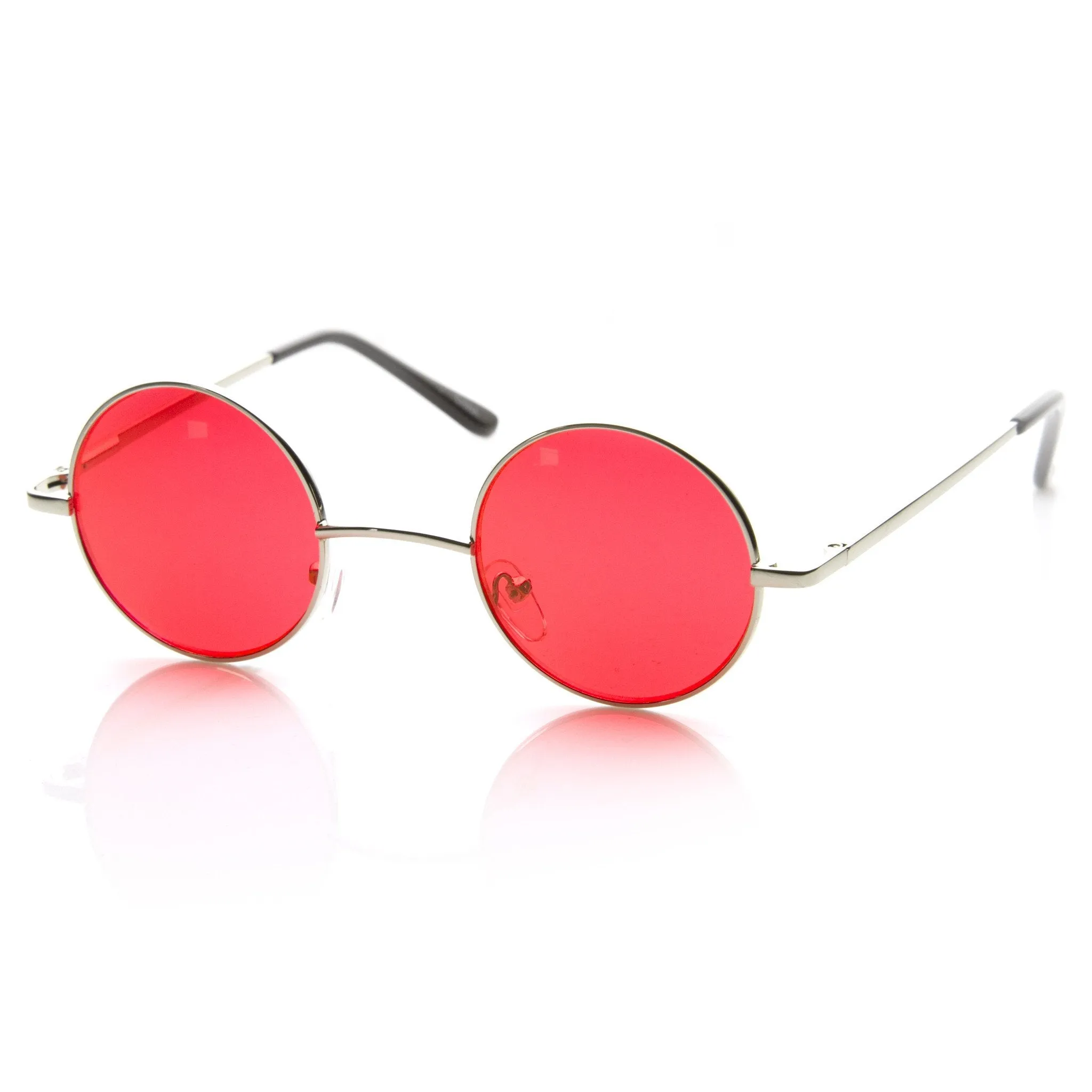 Small Lennon Round Circle Color Lens Metal Sunglasses 8702 sold by ZeroUV product image thumbnail 2