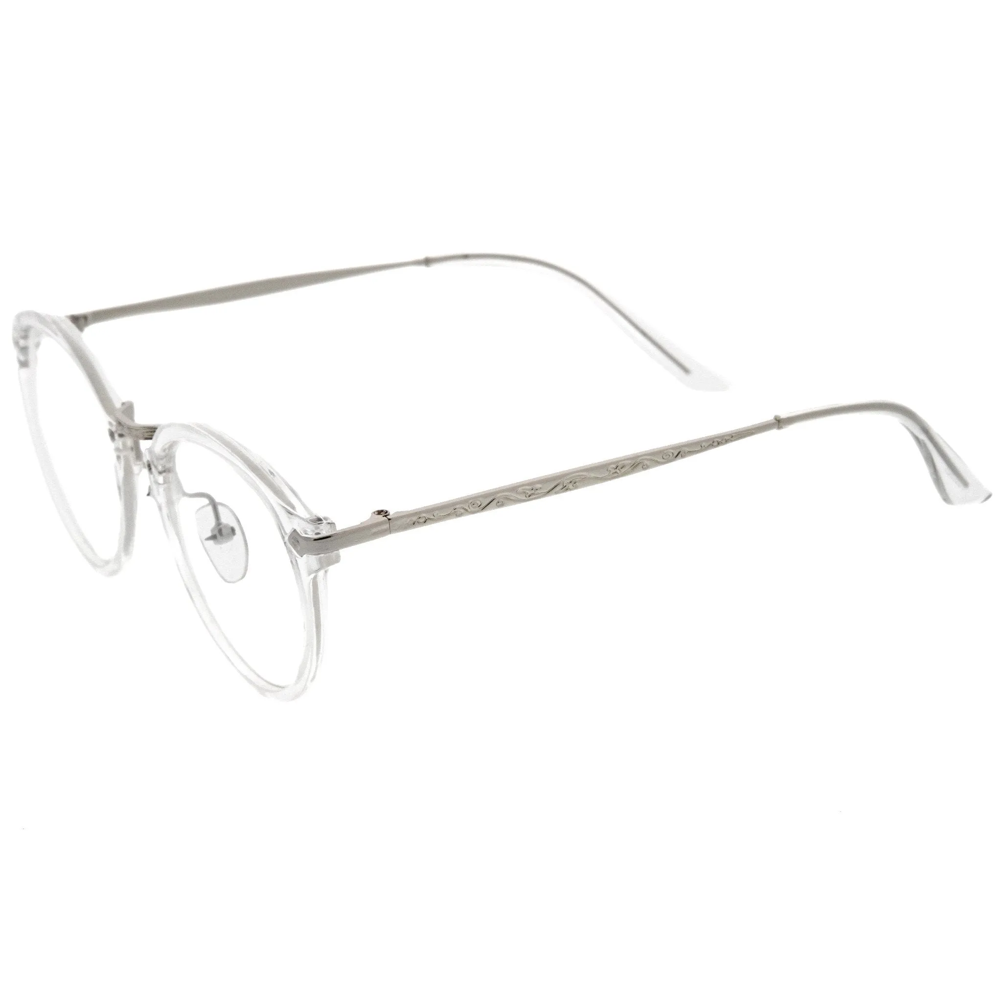 Ornate Engraved Vintage Dapper Clear Lens Glasses A844 sold by ZeroUV product image thumbnail 3