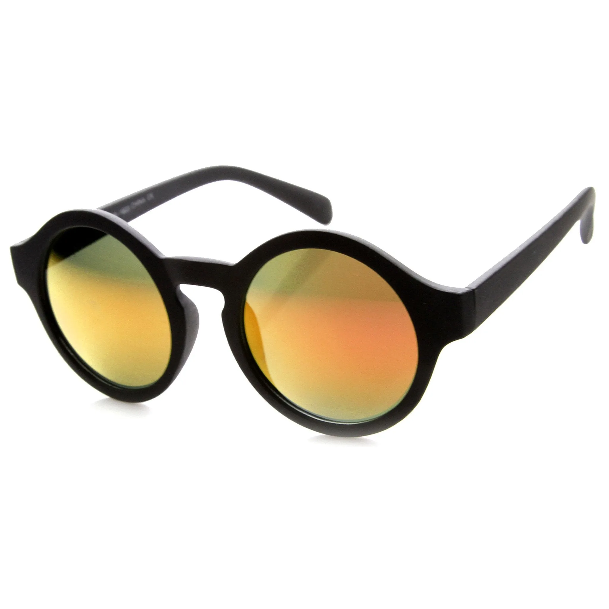 Large Retro Mirrored Lens Round P3 Sunglasses 9807 sold by ZeroUV product image thumbnail 5