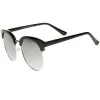 Women's Oversize Round Half Frame Flash Lens Sunglasses A388 sold by ZeroUV
