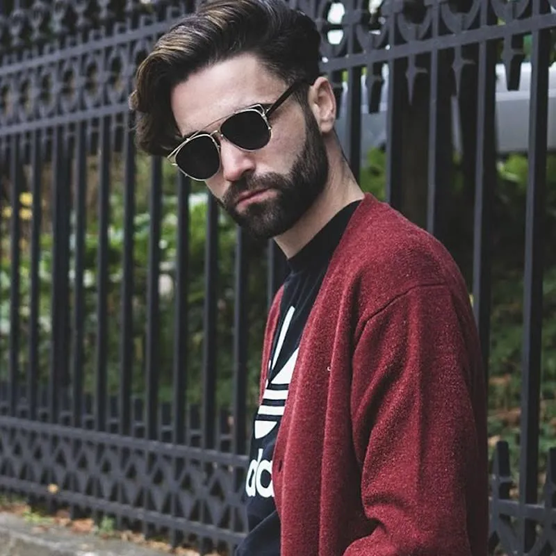 Modern Fashion Panto Flat Front Metal Aviator Sunglasses sold by ZeroUV product image thumbnail 3