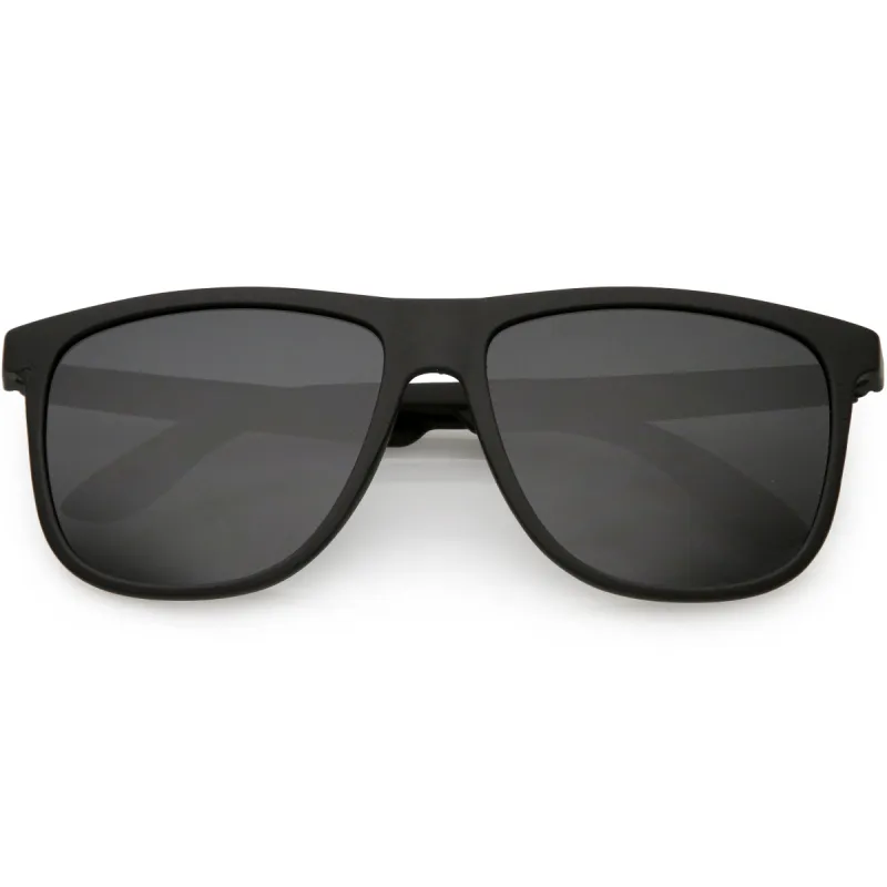 Men's Modern Flat Lens Horned Rim Aviator Sunglasses C690 sold by ZeroUV