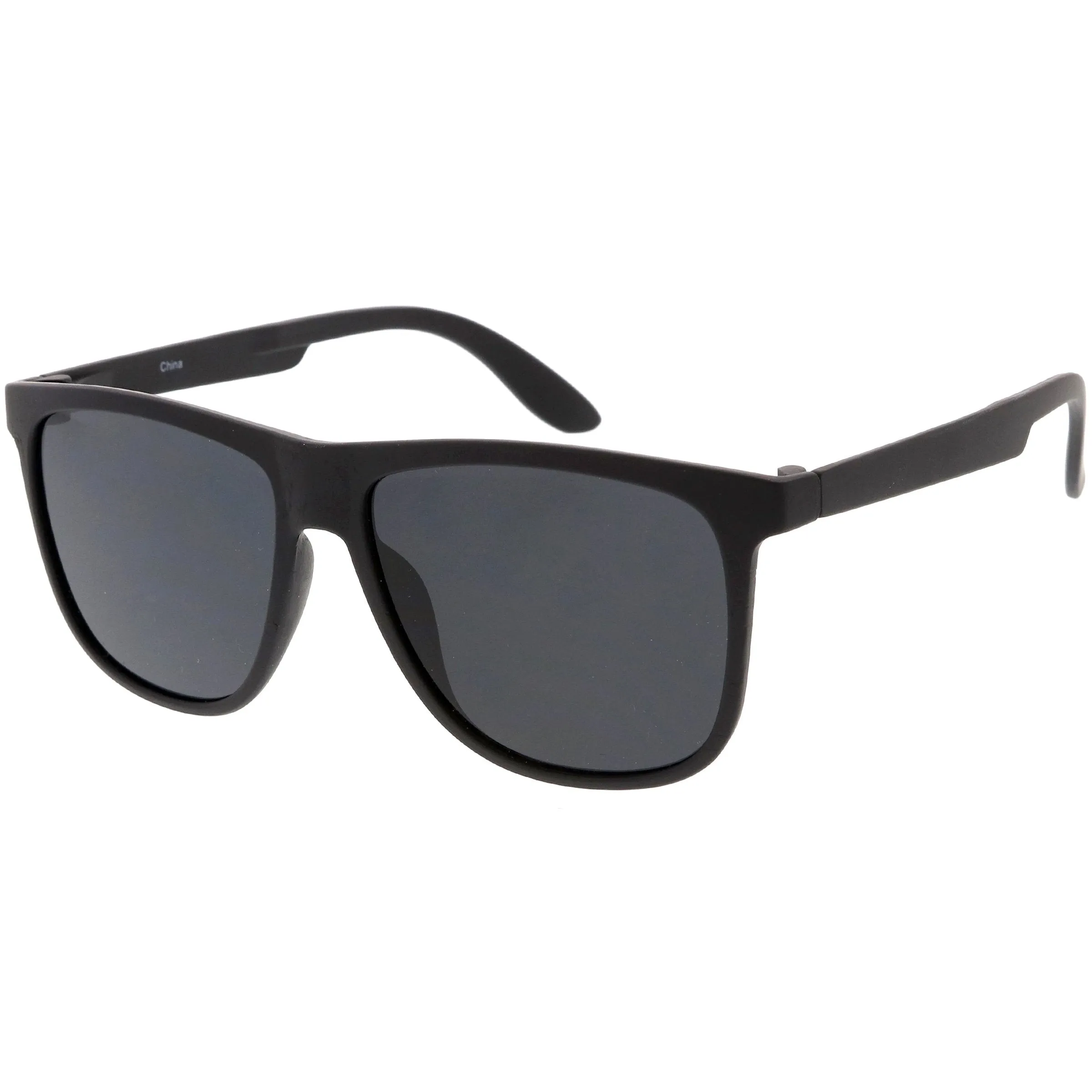 Men's Modern Flat Lens Horned Rim Aviator Sunglasses C690 sold by ZeroUV product image thumbnail 2