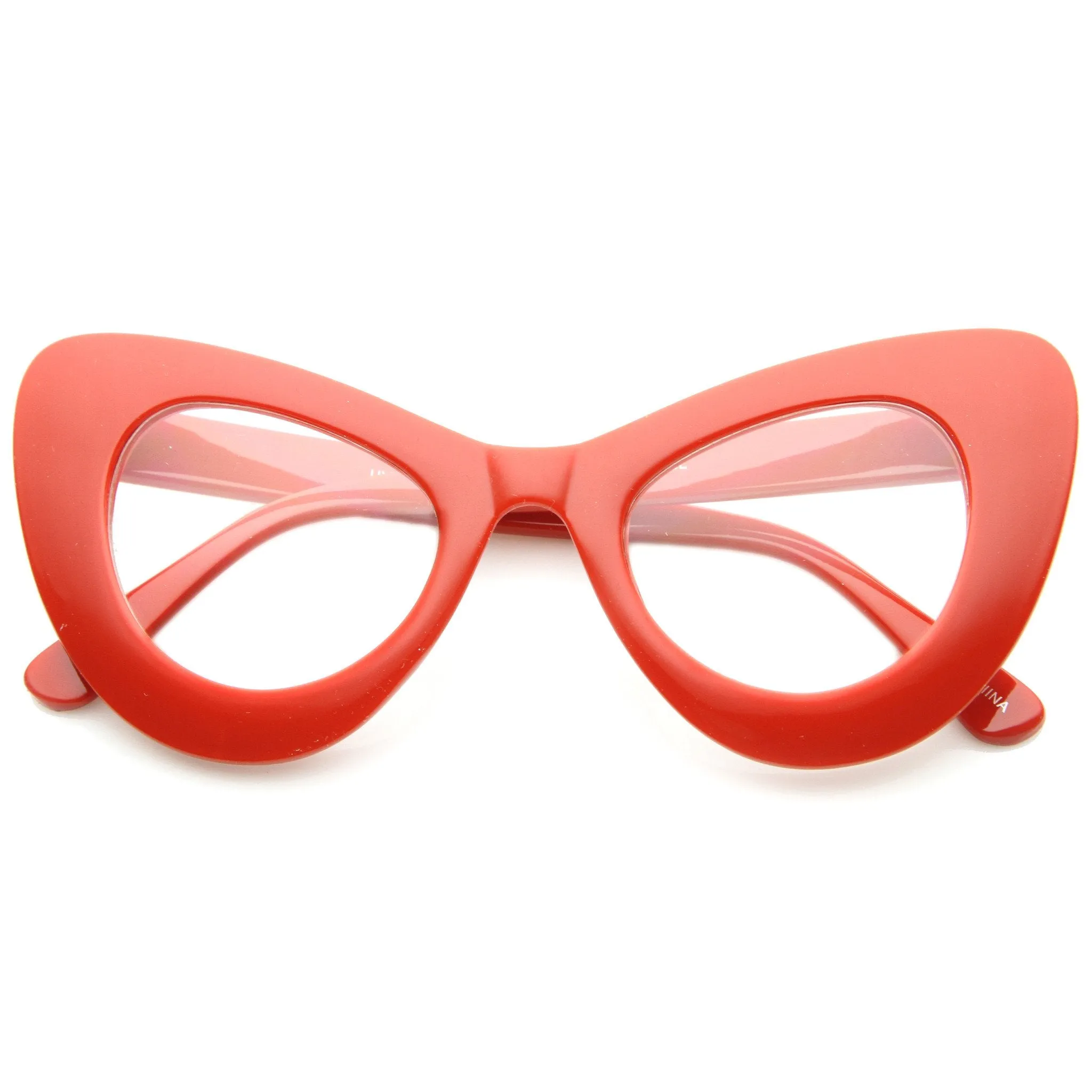 Women's Retro Oversize Clear Lens Cat Eye Glasses A050 sold by ZeroUV