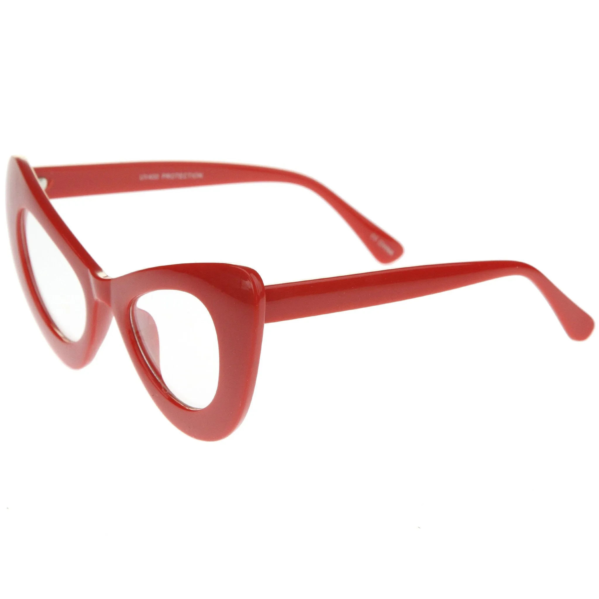 Women's Retro Oversize Clear Lens Cat Eye Glasses A050 sold by ZeroUV product image thumbnail 3