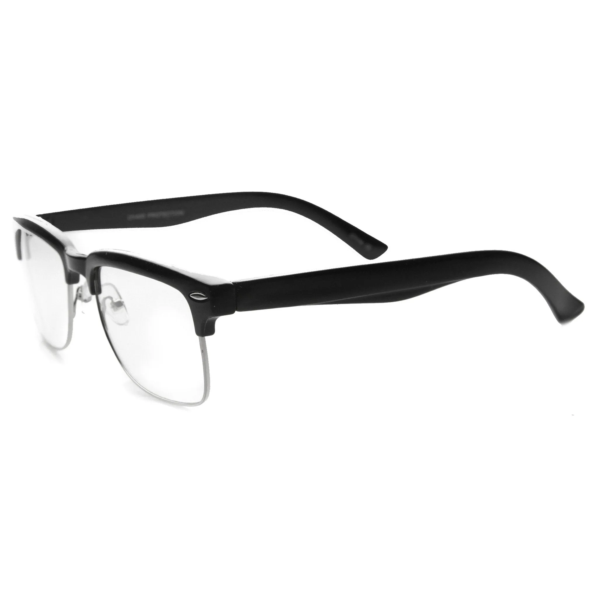 Vintage Hipster Dapper Indie Half Frame Clear Lens Glasses 9810 sold by ZeroUV product image thumbnail 3