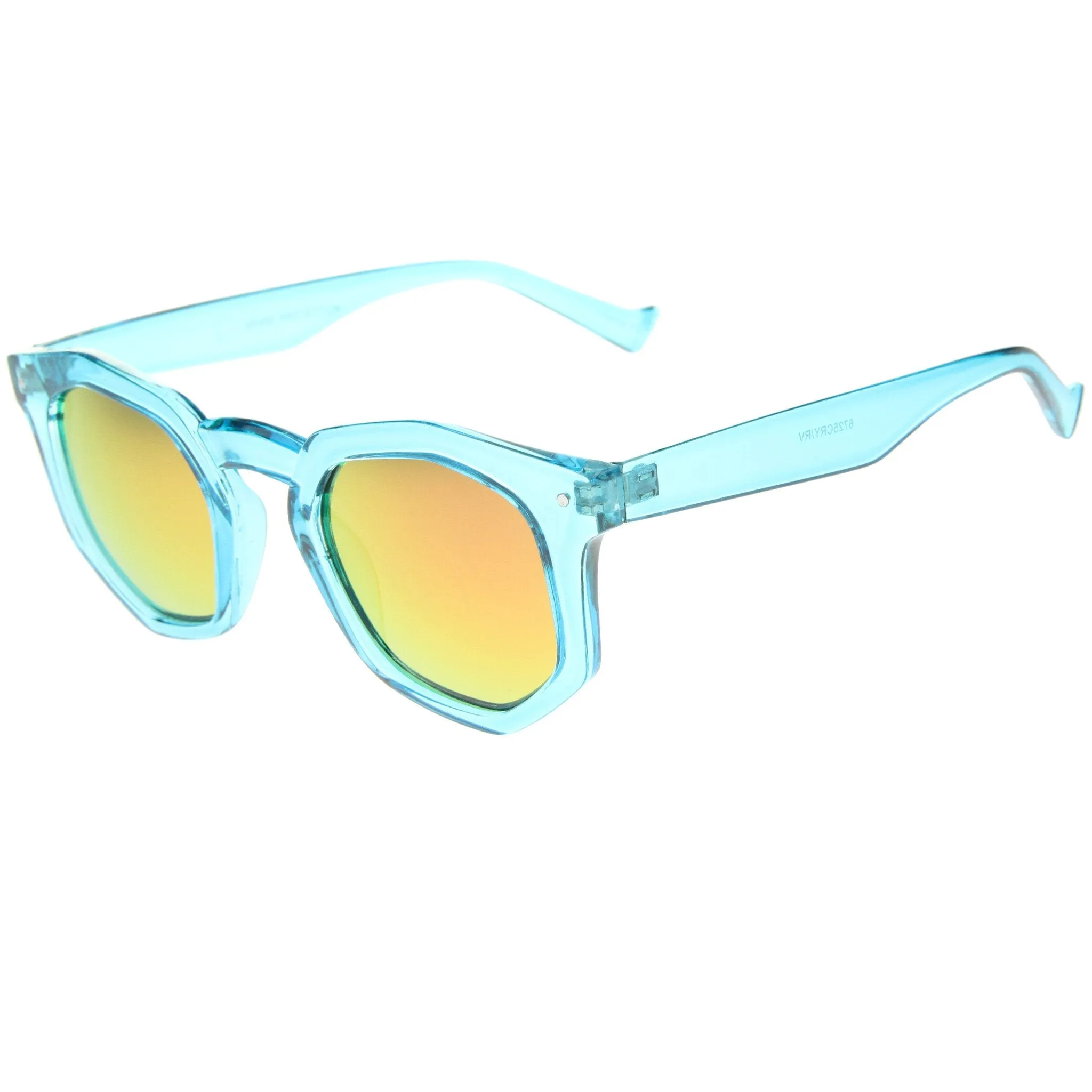 Retro Geometric Colorful Translucent Hexagon Sunglasses A248 sold by ZeroUV product image thumbnail 3
