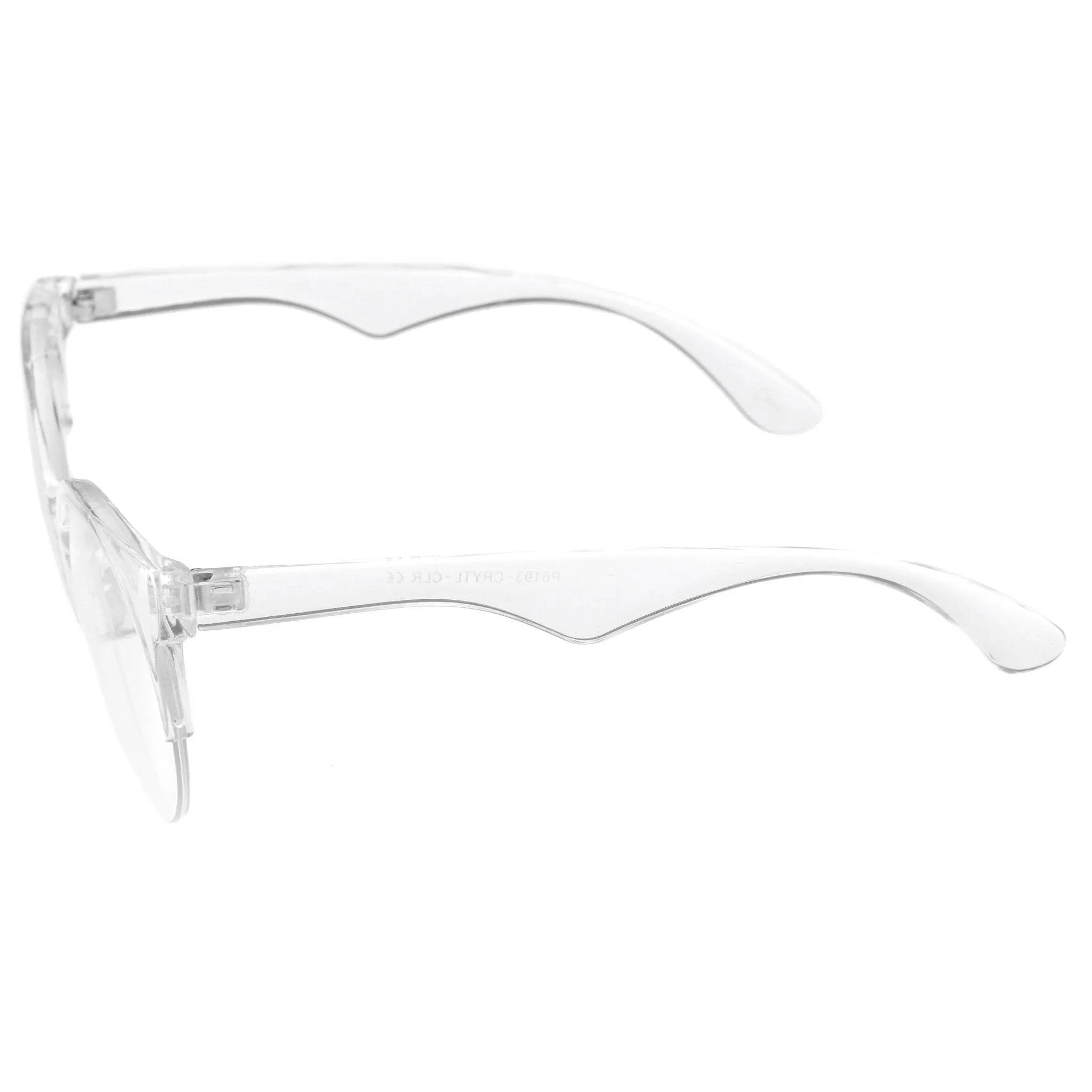 Modern Translucent Half Frame Clear Lens Glasses A963 sold by ZeroUV product image thumbnail 3