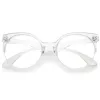 Modern Translucent Half Frame Clear Lens Glasses A963 sold by ZeroUV