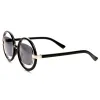 Designer Fashion Round Square Lens Cut Out Sunglasses 8940 sold by ZeroUV