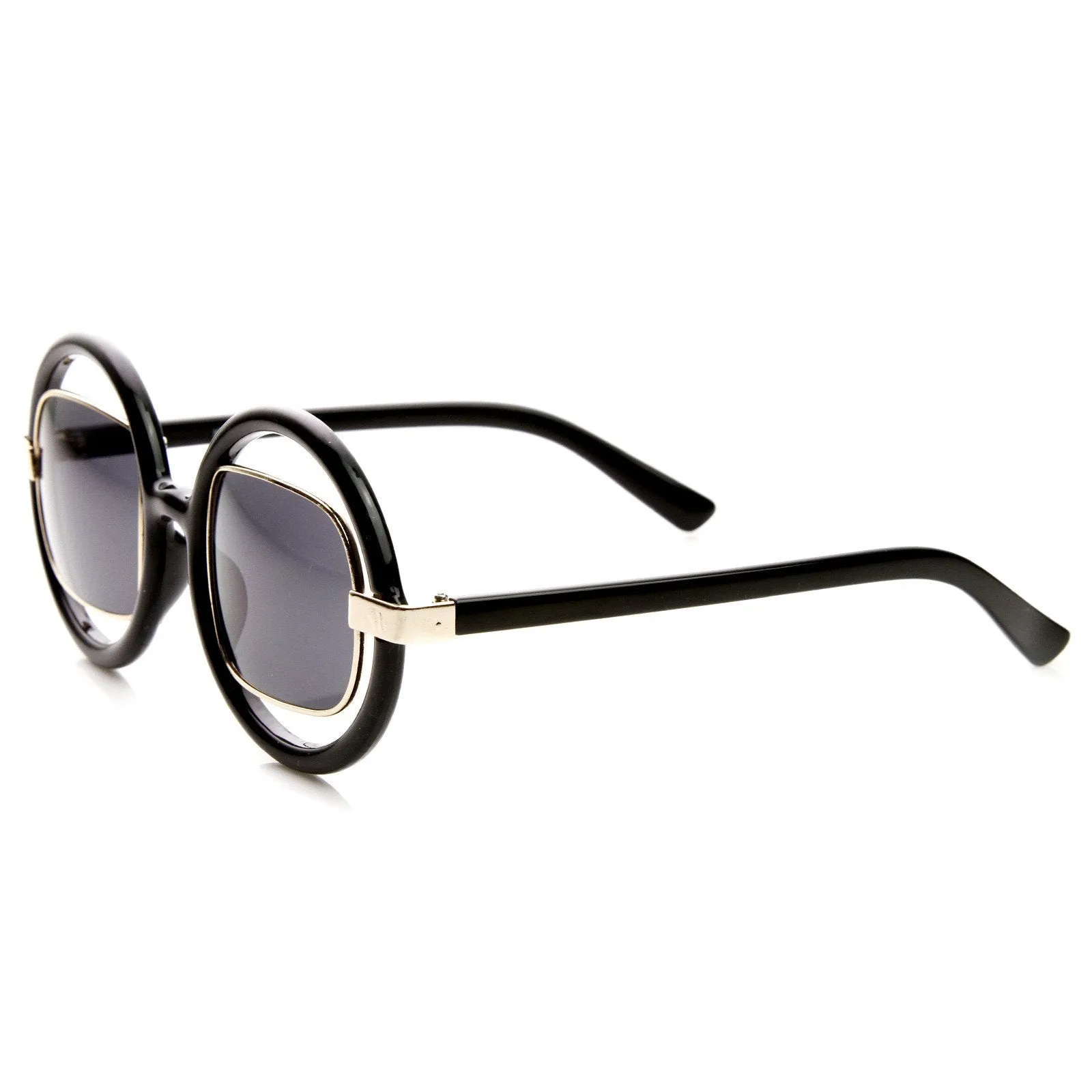 Designer Fashion Round Square Lens Cut Out Sunglasses 8940 sold by ZeroUV product image thumbnail 2