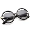 Designer Fashion Round Square Lens Cut Out Sunglasses 8940 sold by ZeroUV