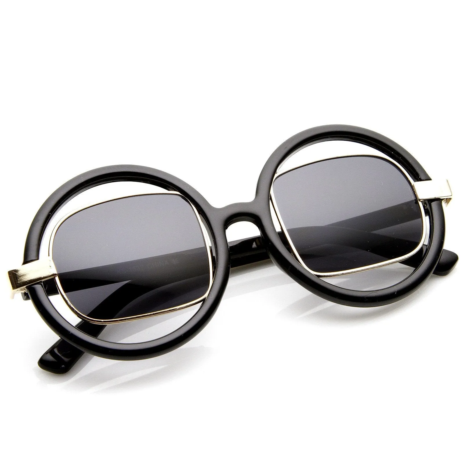 Designer Fashion Round Square Lens Cut Out Sunglasses 8940 sold by ZeroUV product image thumbnail 3