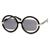 Designer Fashion Round Square Lens Cut Out Sunglasses 8940 sold by ZeroUV