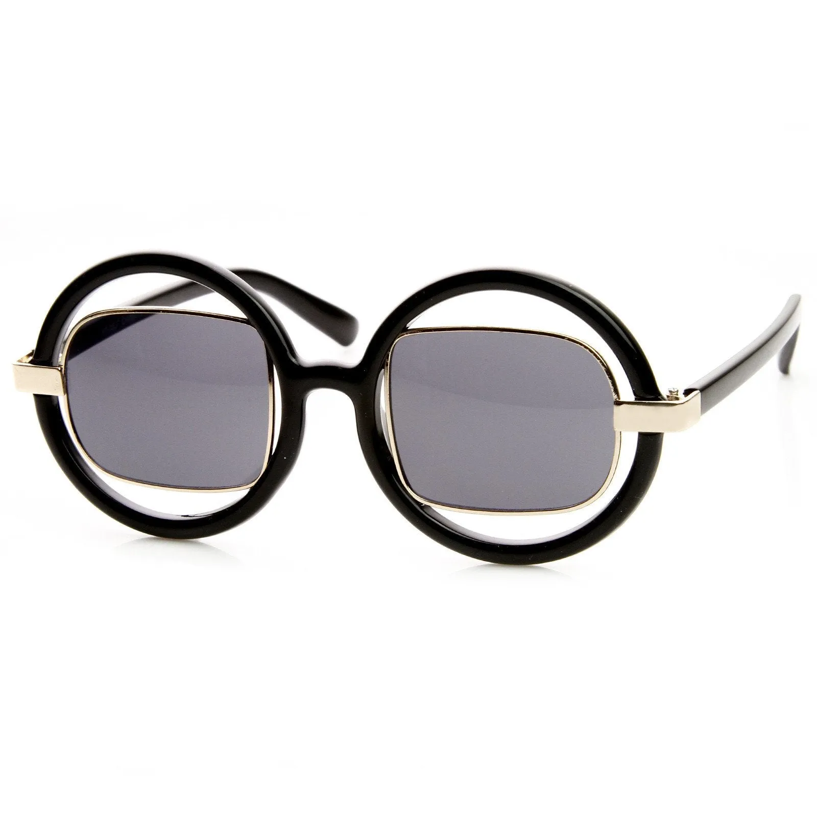 Designer Fashion Round Square Lens Cut Out Sunglasses 8940 sold by ZeroUV product image thumbnail 4