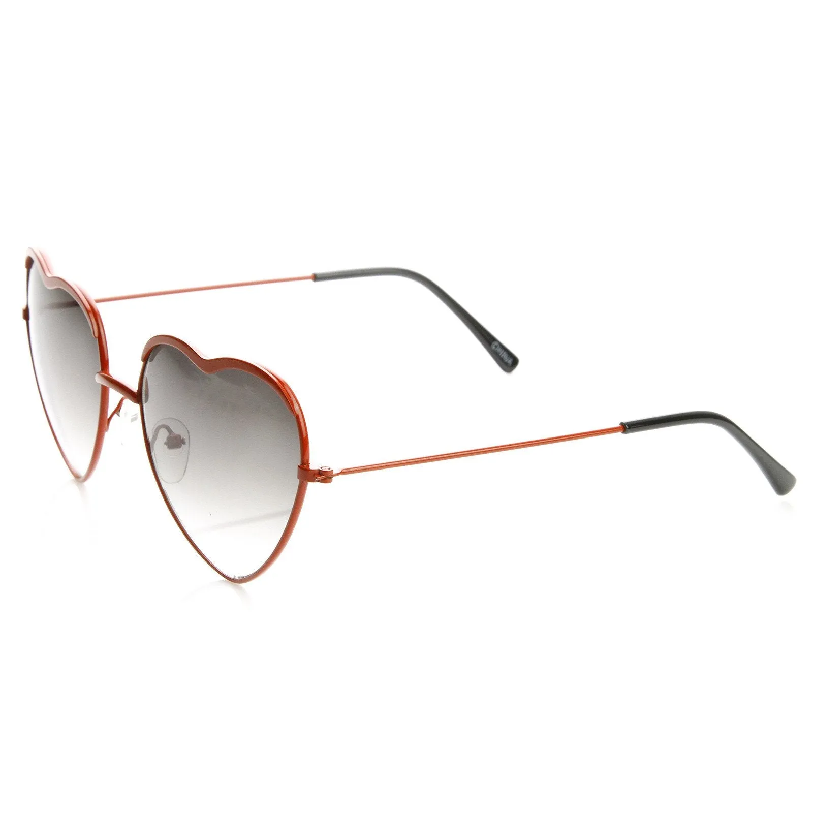 Colorful Womens Metal Heart Shape Sunglasses 8826 sold by ZeroUV product image thumbnail 3