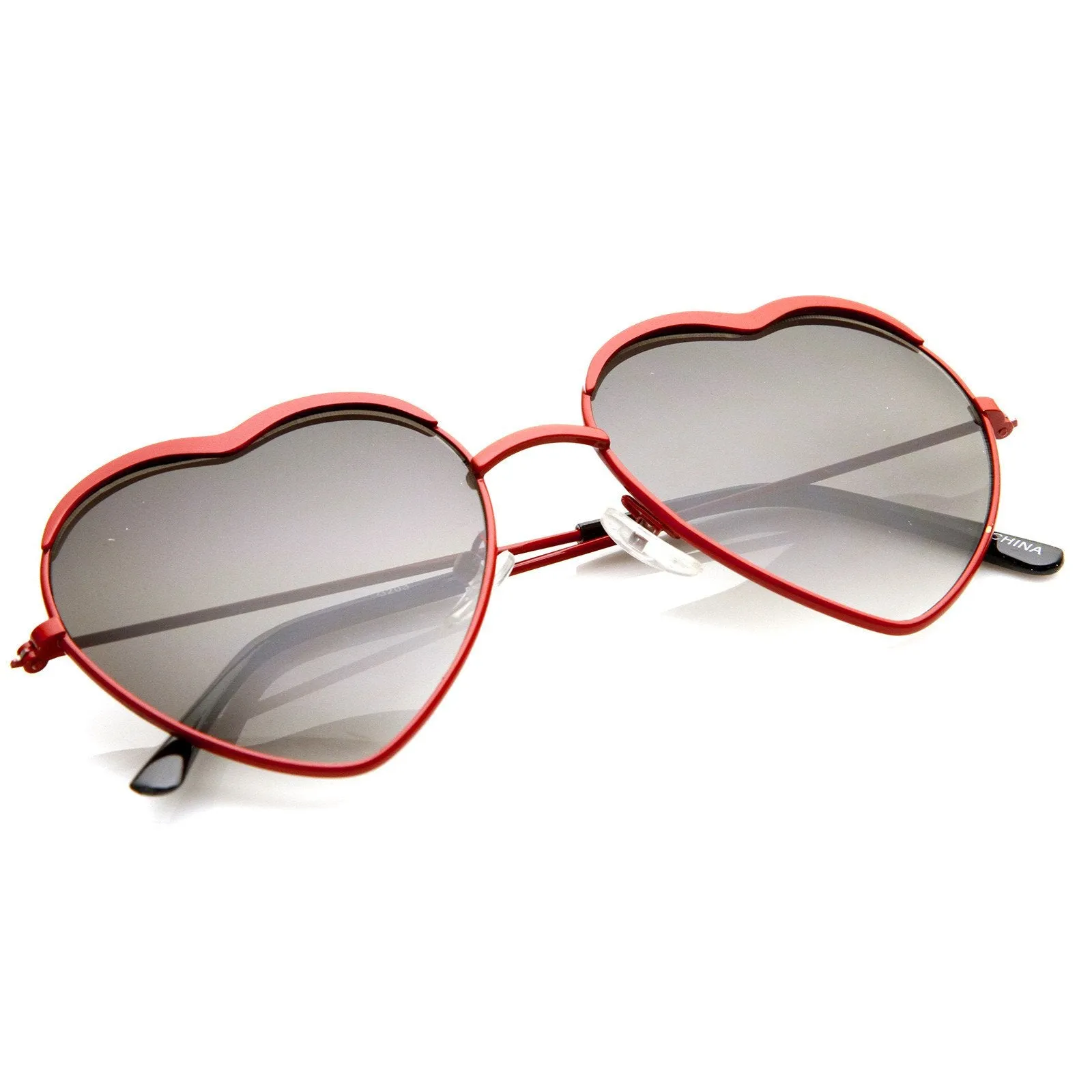 Colorful Womens Metal Heart Shape Sunglasses 8826 sold by ZeroUV product image thumbnail 4