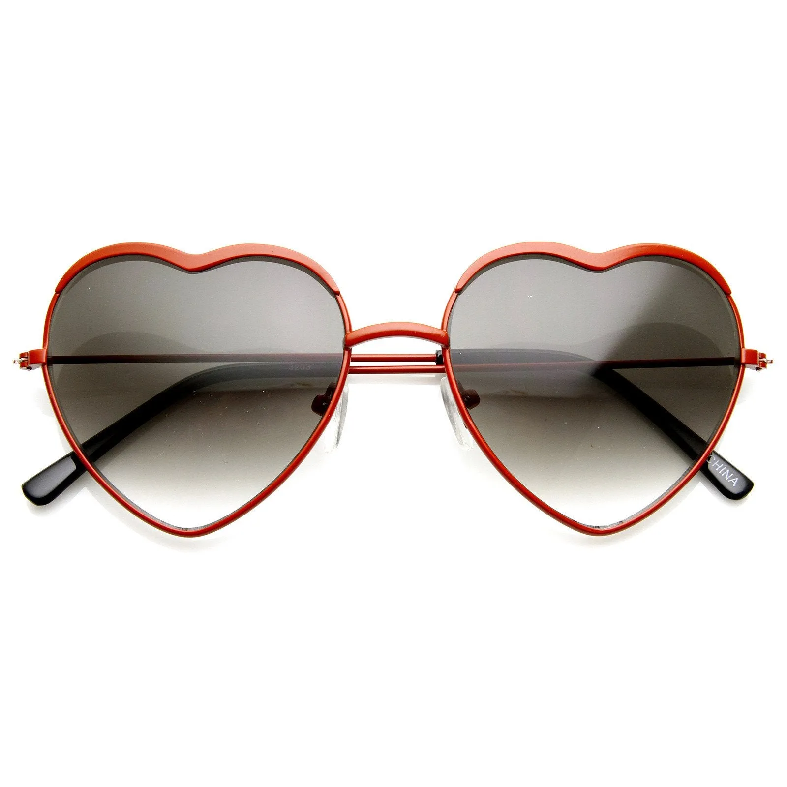 Colorful Womens Metal Heart Shape Sunglasses 8826 sold by ZeroUV