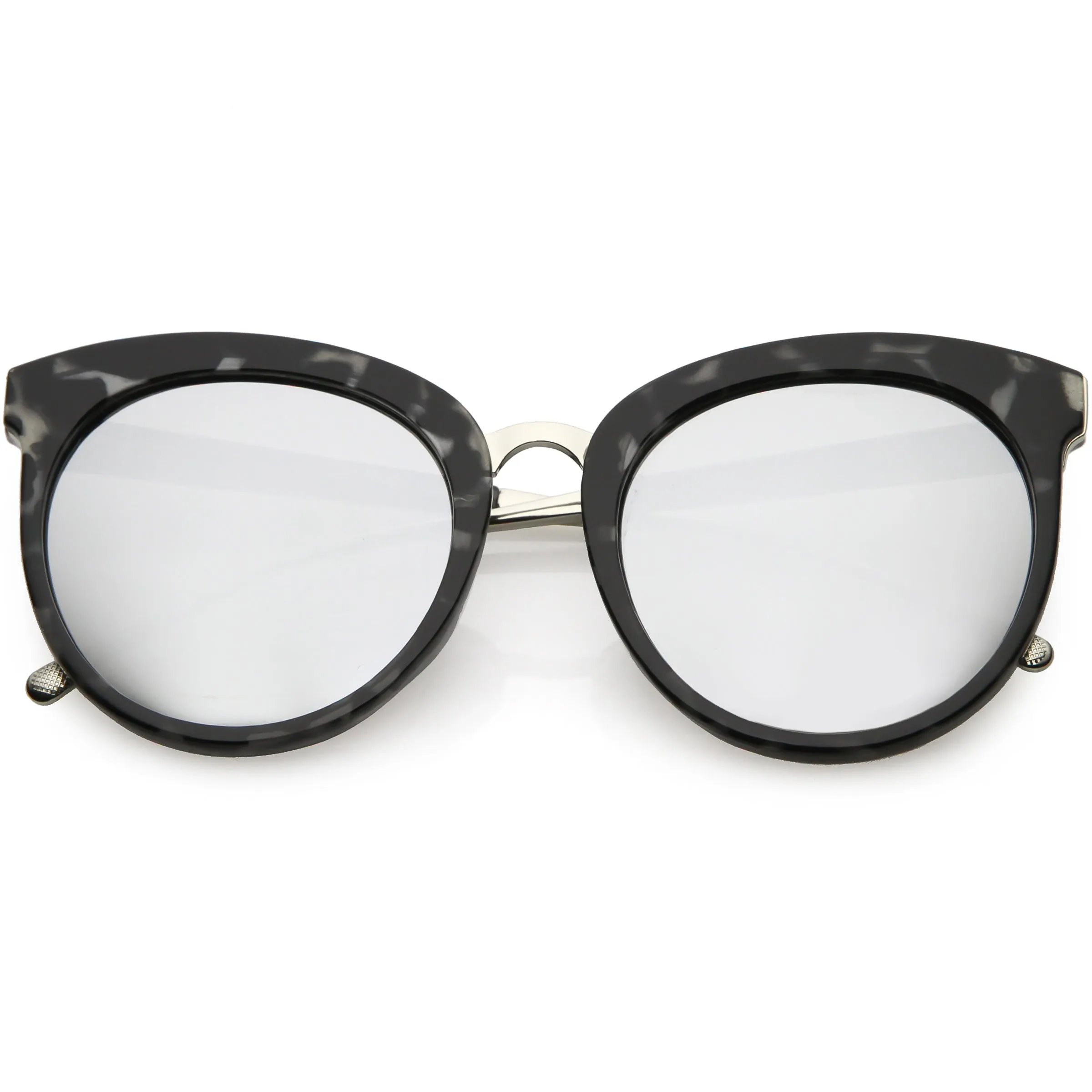 Women's Oversize Round Cat Eye Mirrored Flat Lens Sunglasses C872 sold by ZeroUV product image thumbnail 5