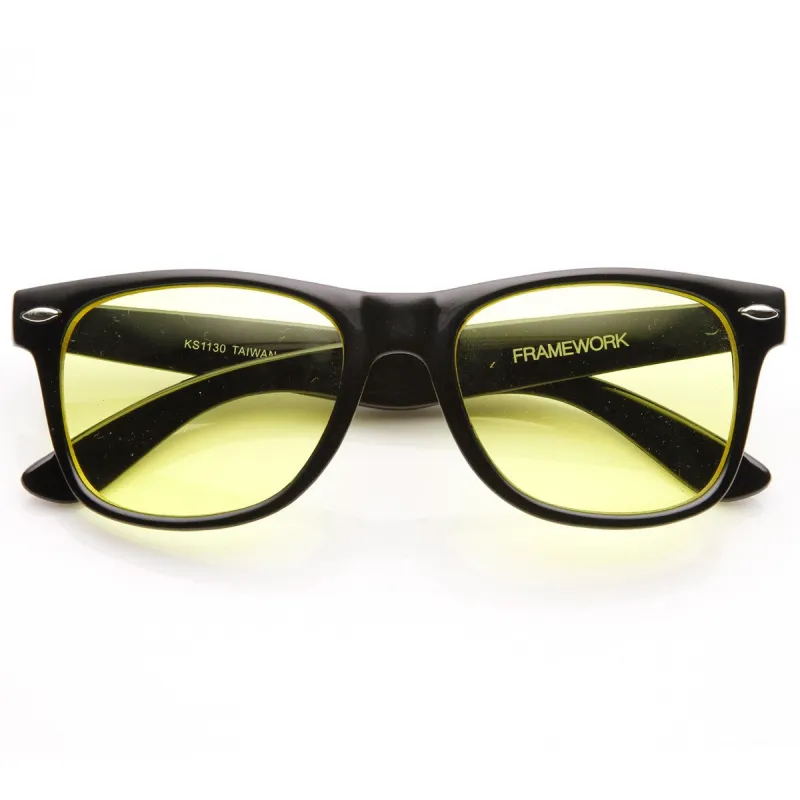 Retro Horned Rim Sunglasses With Yellow Driving Lens 8451 sold by ZeroUV