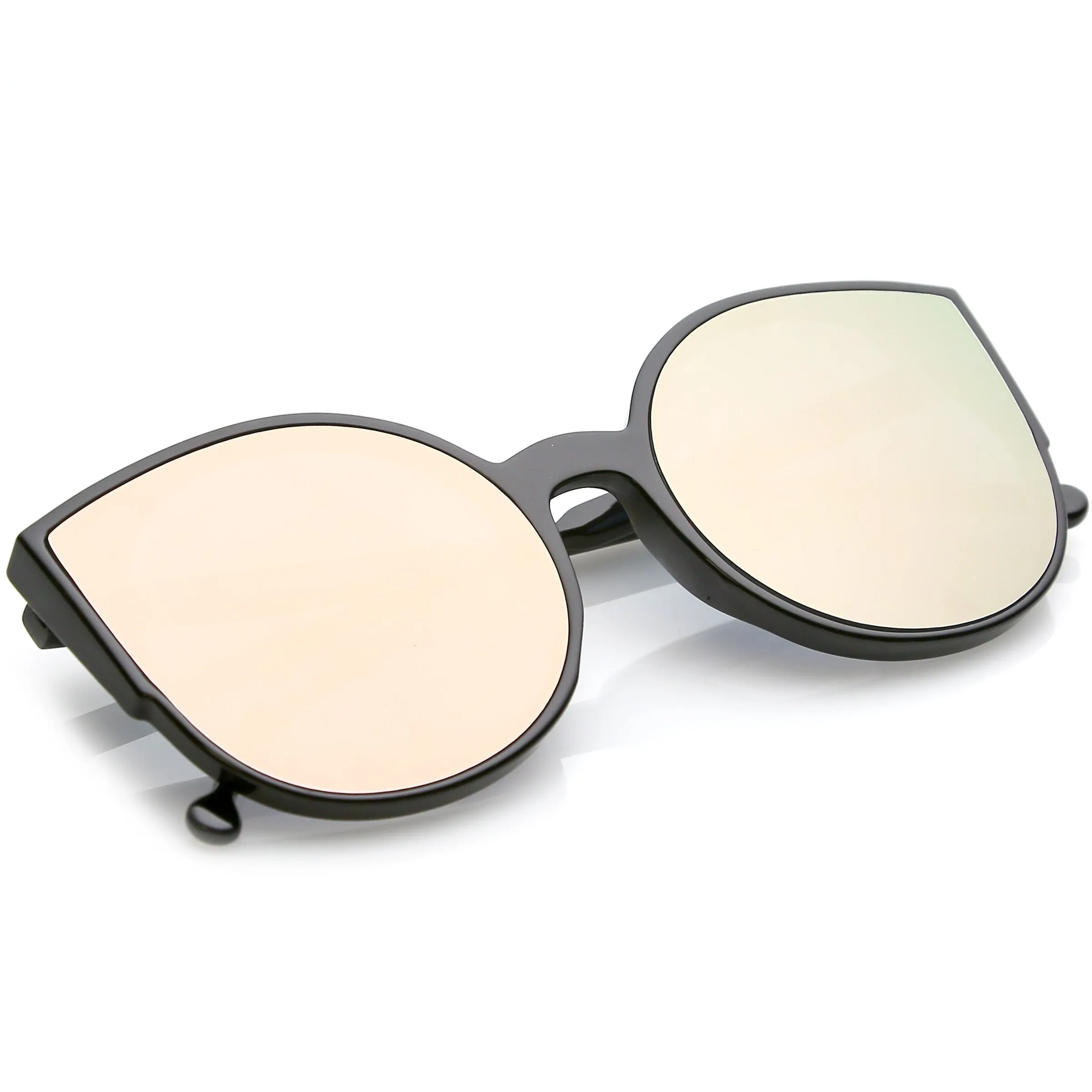 Women's Oversize Mirrored Flat Infinity Lens Sunglasses A940 sold by ZeroUV product image thumbnail 4