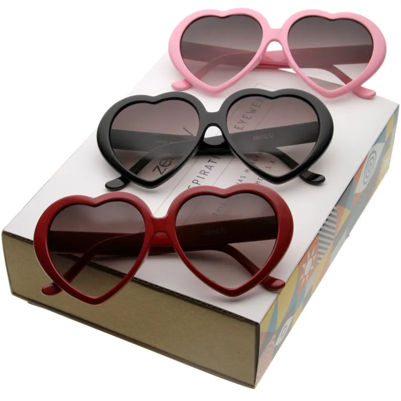 Women's Oversize Gradient Lens Hear Shape Sunglasses C105 [Promo Box] sold by ZeroUV