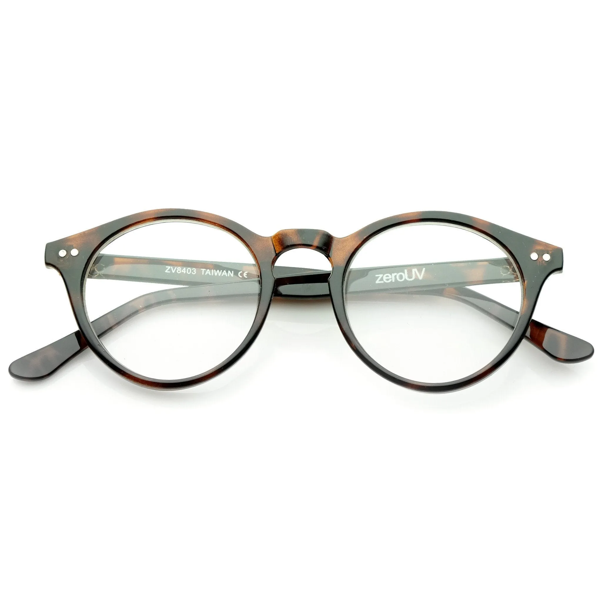 Vintage European Clear Lens Small Round Glasses 8403 sold by ZeroUV product image thumbnail 5