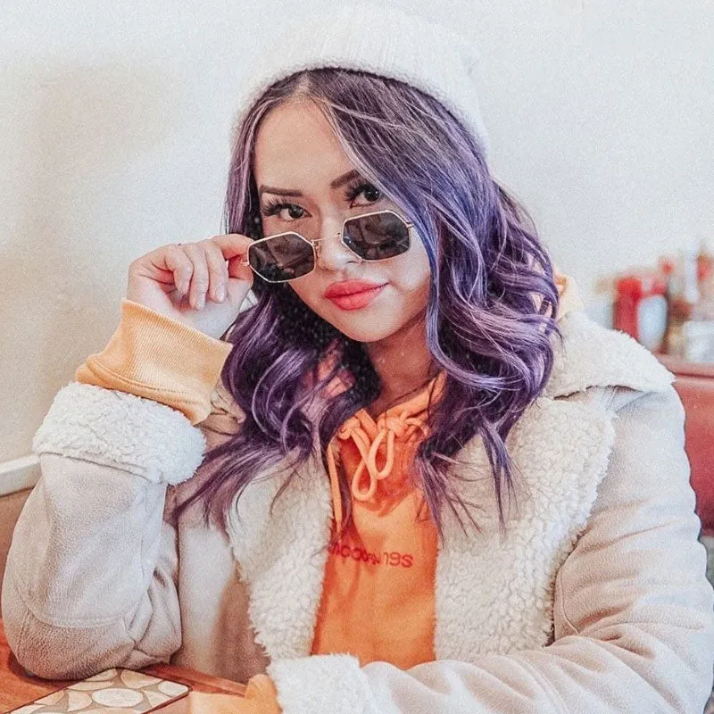 Ultra Slim Metal Hexagon Geometric Sunglasses C633 sold by ZeroUV product image thumbnail 2