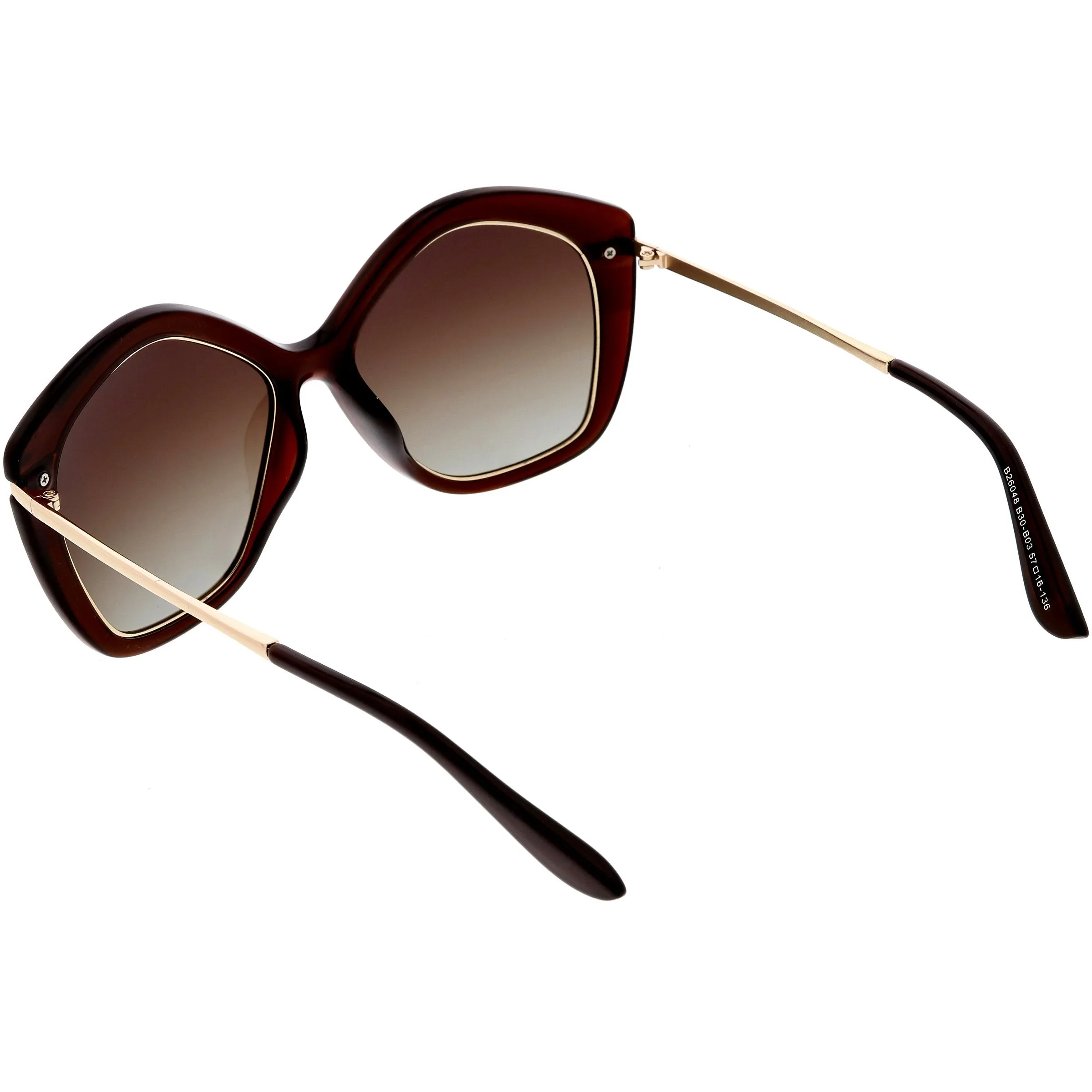 Women's 1950's Oversize Geometric Polarized Lens Sunglasses C900 sold by ZeroUV product image thumbnail 4