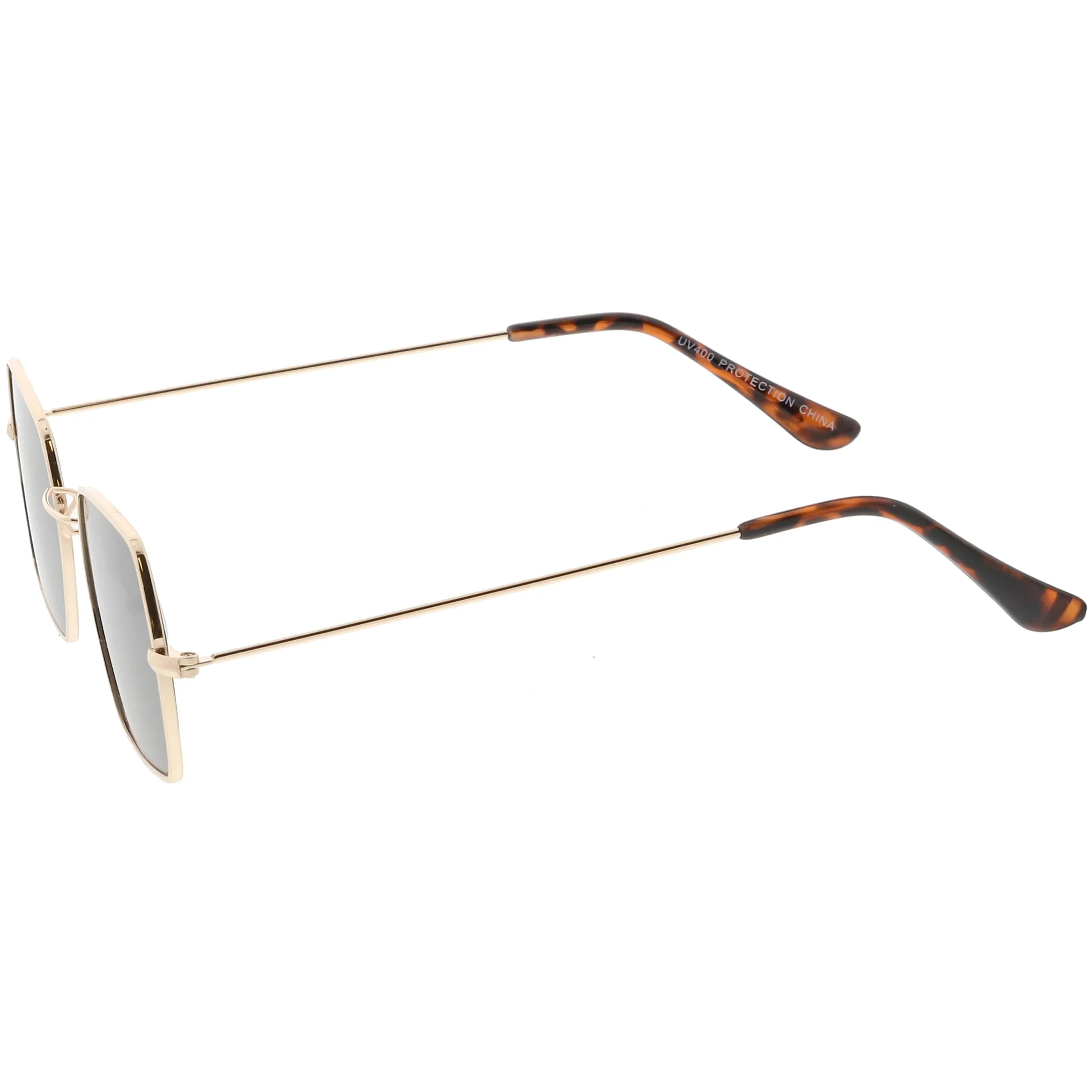 Ultra Slim Metal Hexagon Geometric Sunglasses C633 sold by ZeroUV product image thumbnail 5