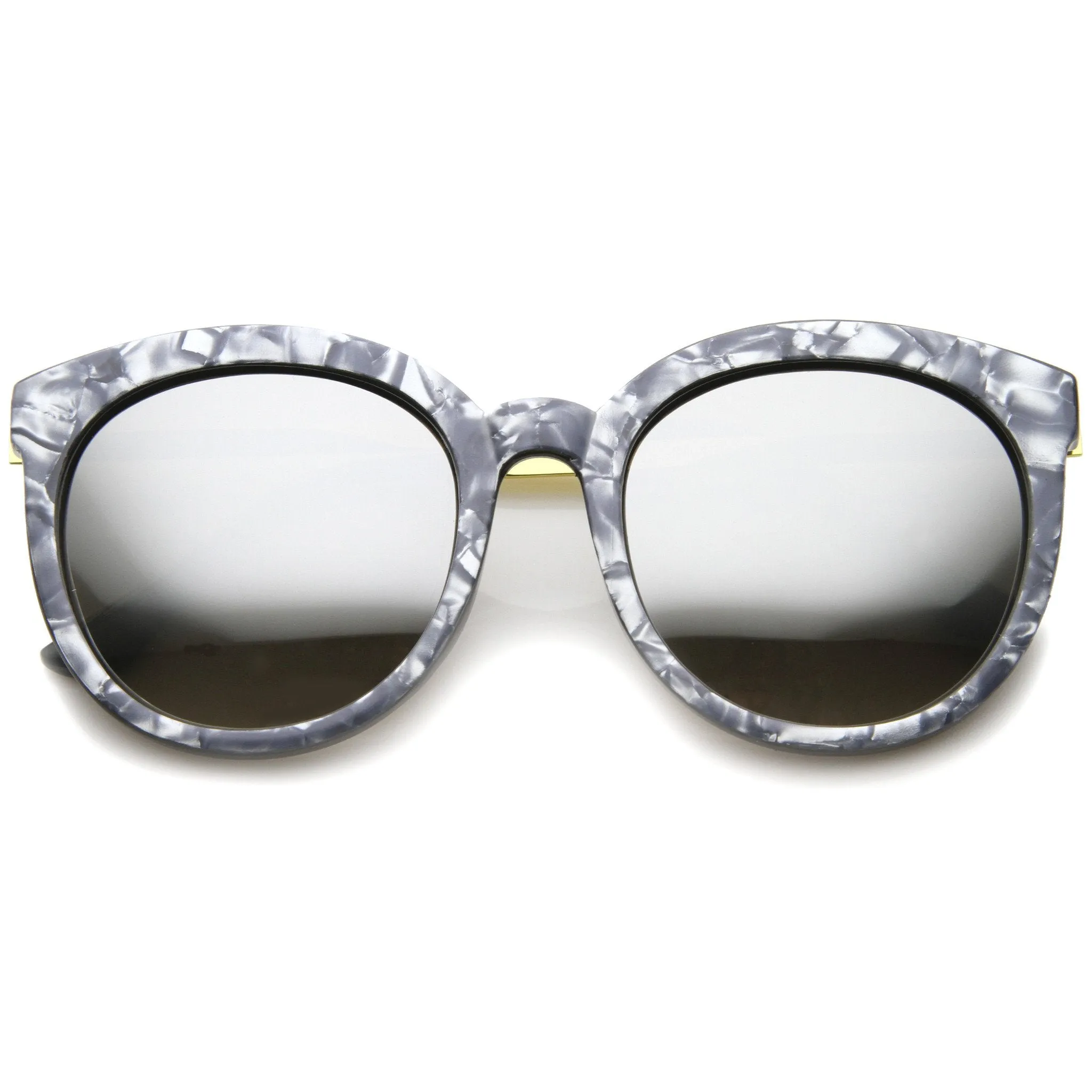 Oversize Women's Marble Cat Eye Mirrored Lens A242 sold by ZeroUV product image thumbnail 2