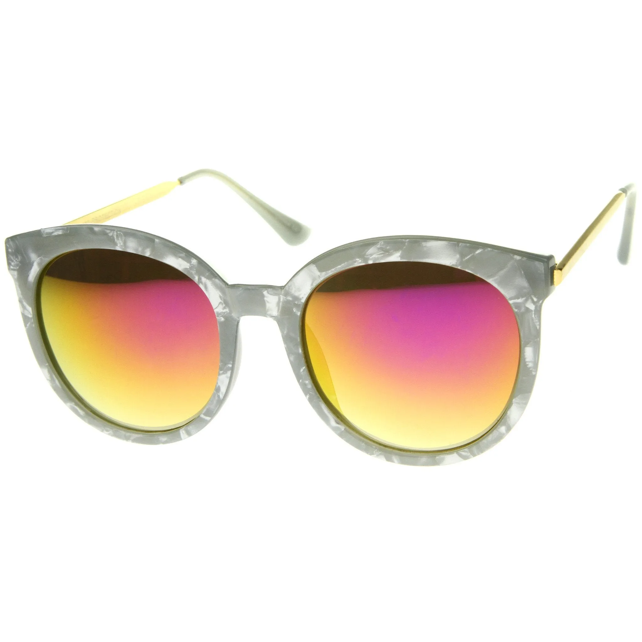 Oversize Women's Marble Cat Eye Mirrored Lens A242 sold by ZeroUV product image thumbnail 4