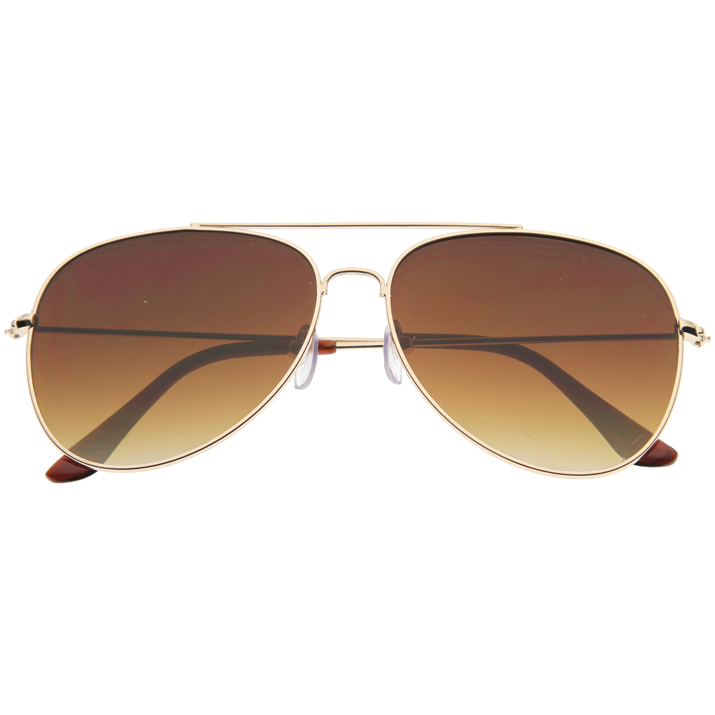 Large Modern Flat Front Metal Aviator Sunglasses A183 sold by ZeroUV product image thumbnail 5
