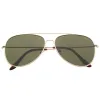 Large Modern Flat Front Metal Aviator Sunglasses A183 sold by ZeroUV