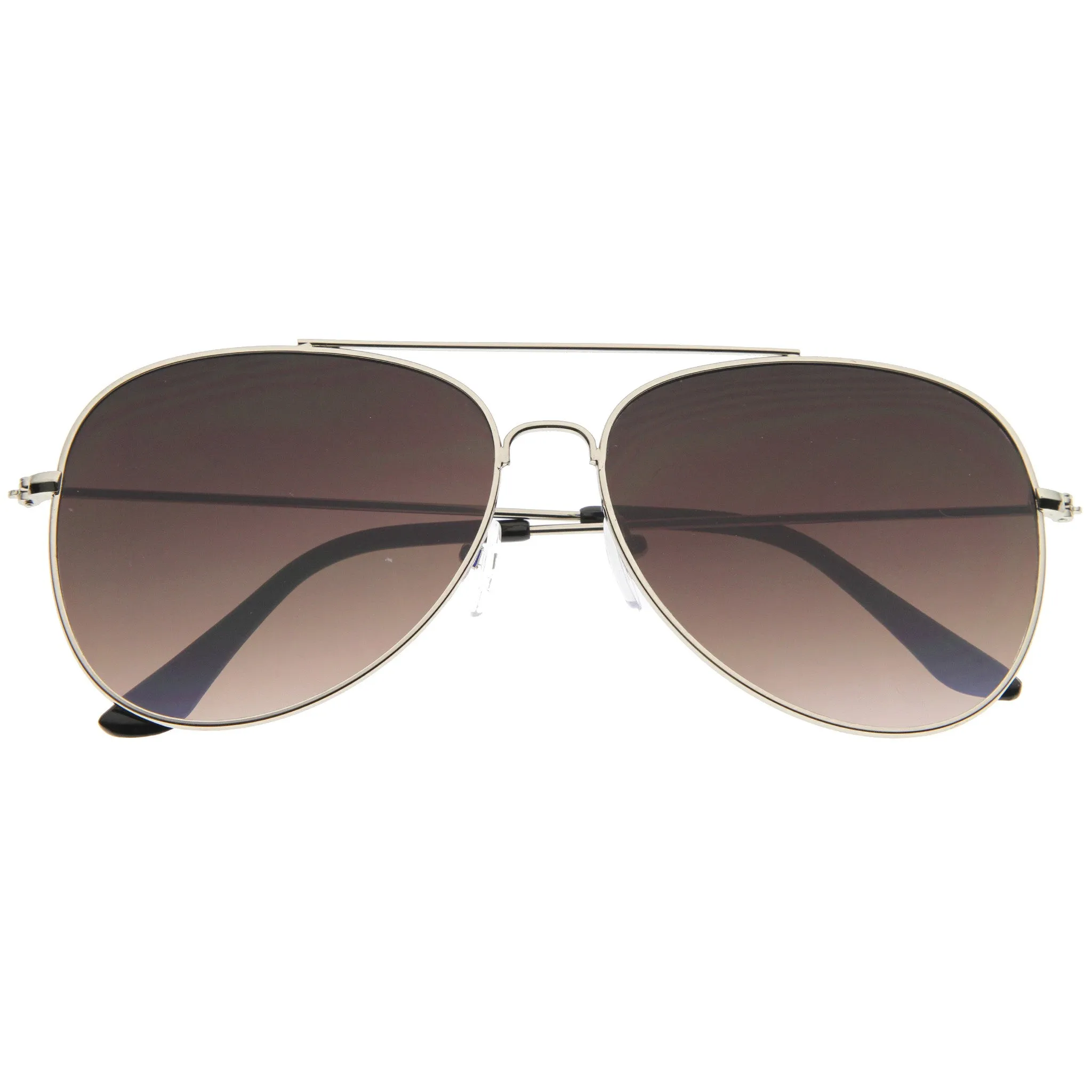 Large Modern Flat Front Metal Aviator Sunglasses A183 sold by ZeroUV