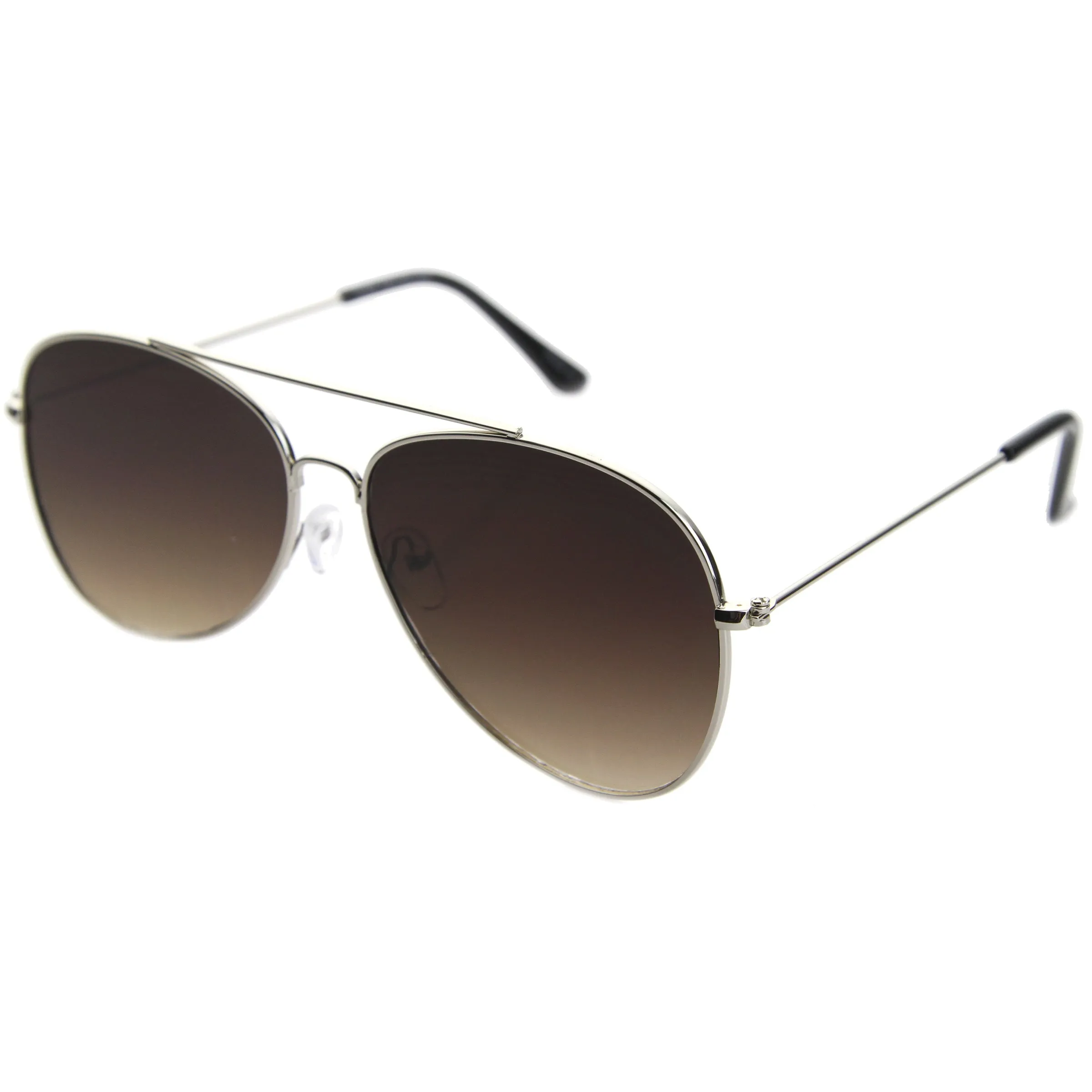 Large Modern Flat Front Metal Aviator Sunglasses A183 sold by ZeroUV product image thumbnail 2