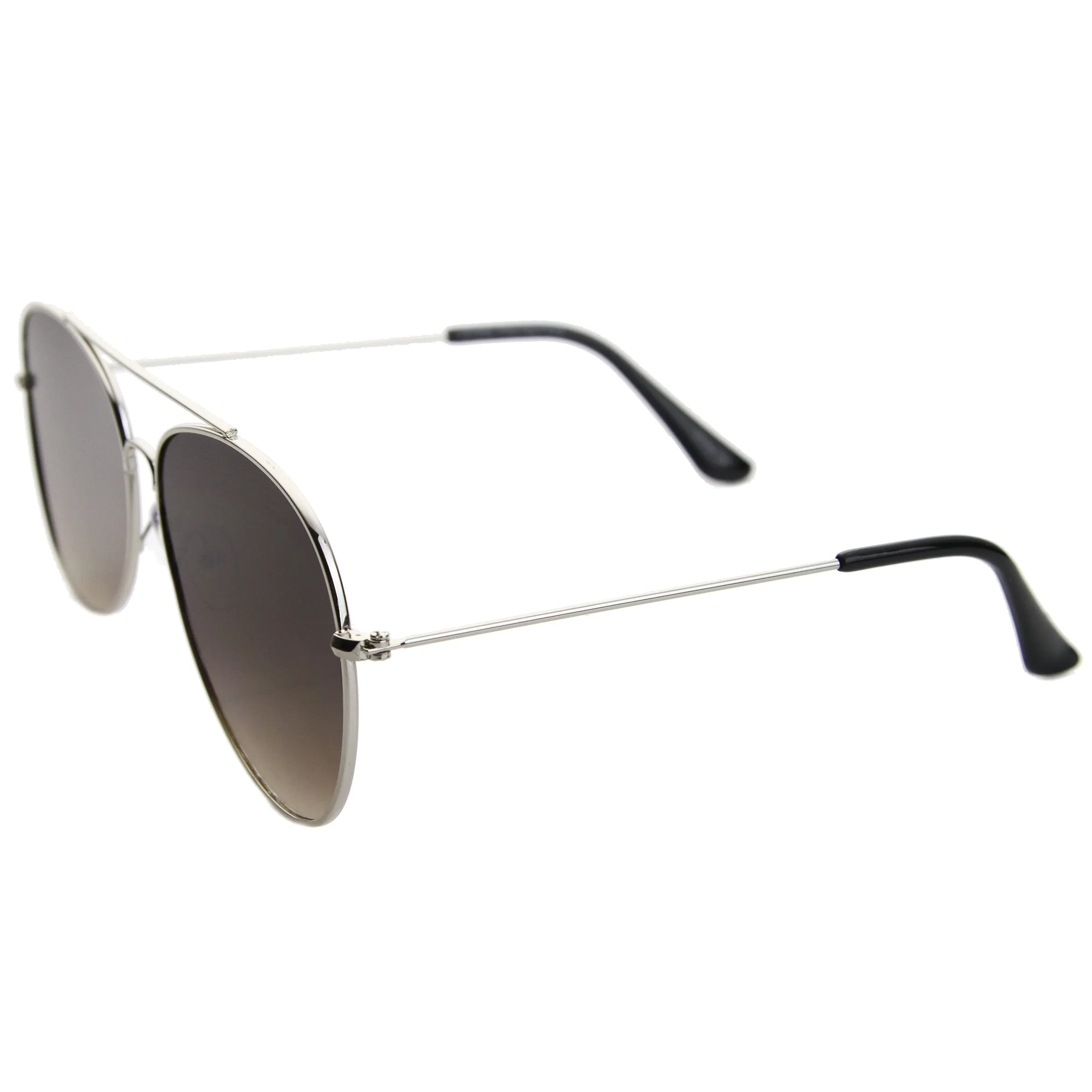 Large Modern Flat Front Metal Aviator Sunglasses A183 sold by ZeroUV product image thumbnail 3