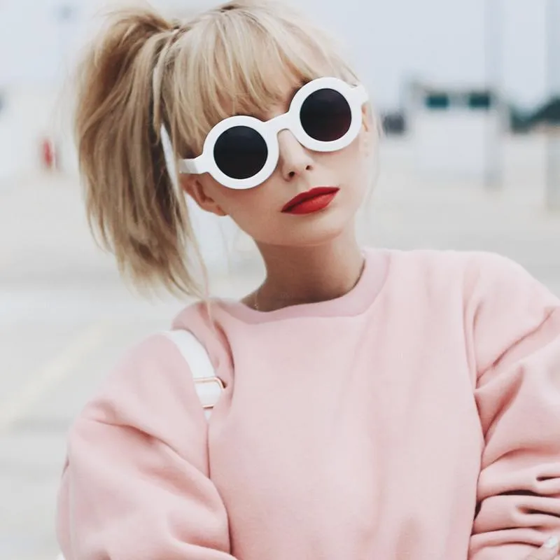 Trendy Blogger Womens Fashion Thick Round Sunglasses 8980 sold by ZeroUV product image thumbnail 5