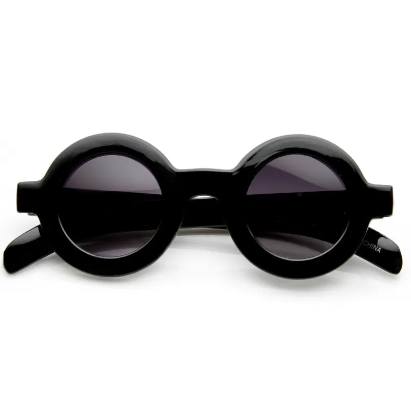 Trendy Blogger Womens Fashion Thick Round Sunglasses 8980 sold by ZeroUV